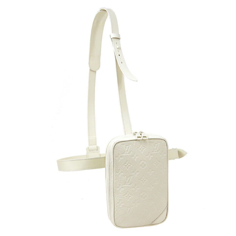 LOUIS VUITTON Utility Side Bag Shoulder Waist Bag White